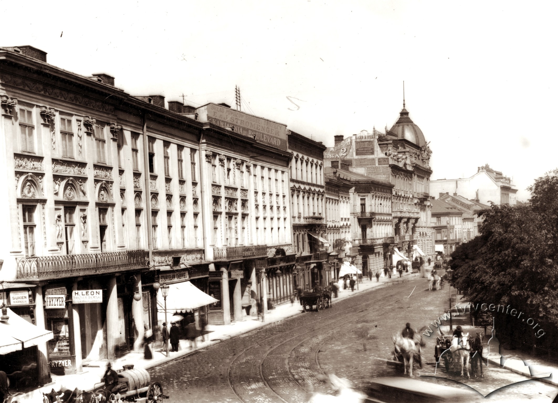 Вид на вулицю Карла Людовіка (сьогодні просп. Свободи), 1915-1917 рр.