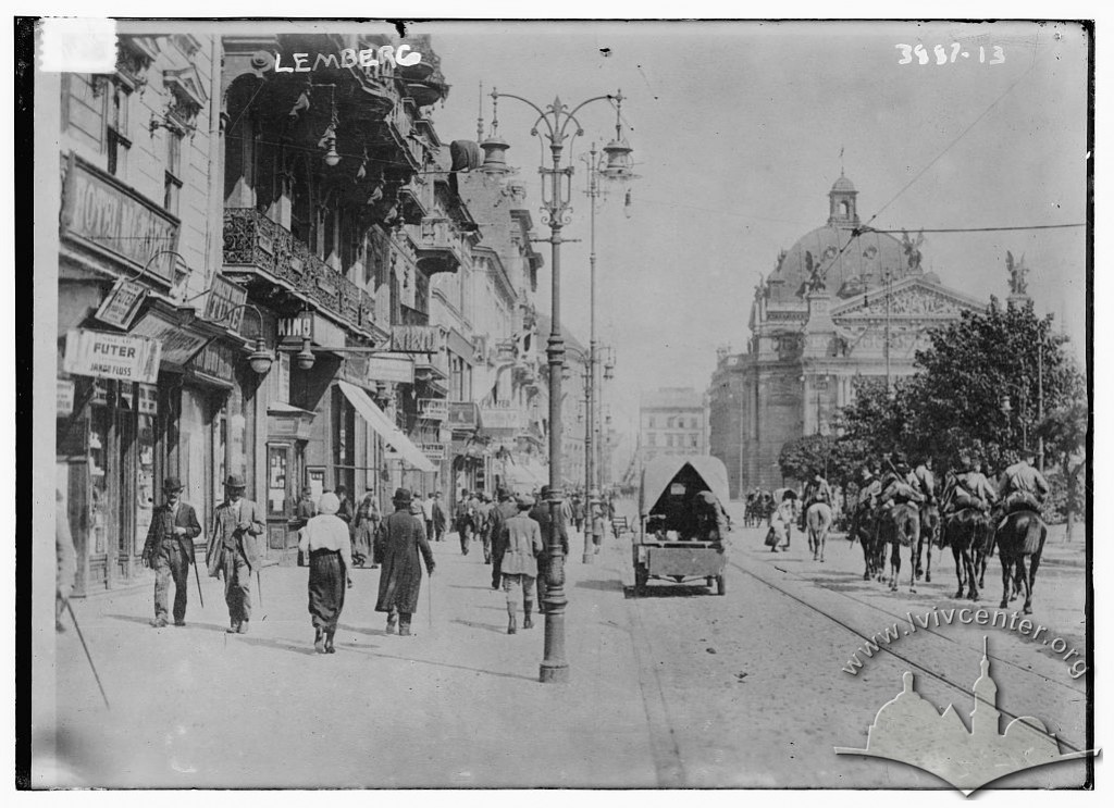 Вулиця Карла Людовіка (сучасний просп. Свободи), 1914-1915 рр.